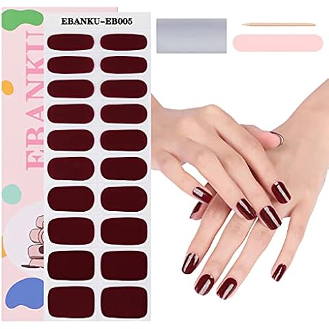 EBANKU 1 PCS Gel Nail Wraps Nagelsticker Cover