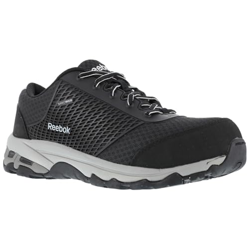 Reebok Reebok Mens Heckler Work Safety Toe Athletic Work Industrial Construction Shoe, Black, 10 US