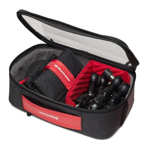 Manfrotto Pro Light Tech Organizer M, etui na akcesoria do aparatu, torba podróżna, akcesoria fotograficzne, akumulatory, ładowarki, kable, karty pamięci, elastyczne przegrody, DLSR, bez lustra (MB