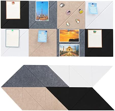 JOYMOMO Bulletin Board Felt Pin Board Wall Mounted Pack of 8, Pin Display Board Splicing DIY Bulletin Board for Hanging Notes, Calendars,Photos Memos,Pin (Without Accessories)