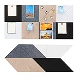 JOYMOMO Bulletin Board Felt Pin Board Wall Mounted Pack of 8, Pin Display Board Splicing DIY Bulleti