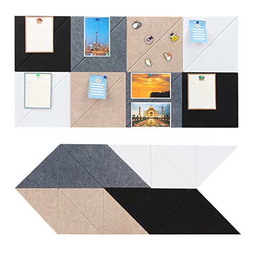 Joymomo Bulletin Board Felt Pin Board Wall Mounted Pack Of 8, Pin Display Board Splicing Diy Bulletin Board For Hanging Notes, Calendars,Photos Memos,Pin (Without Accessories) #TOP14