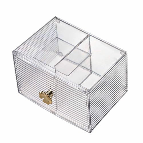 Qtip Holder Dispenser,2 Grid Q Tips Holder Cotton Pads Holder with Lid Cotton Balls Swab Holder Container Makeup Jewelry Organizer Portable Desk Storage Box