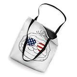 Sloth 4th of July American Flag USA Sunglasses Holiday Tote Bag