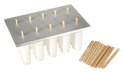 Fox Run Frozen Popsicle Maker Ice Pop Mold, with 24 Sticks, BPA-Free