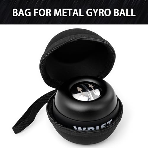 Bola de giroscópio de metal com bolsa de bolas, treinador e fortalecedor de antebraço de pulso para