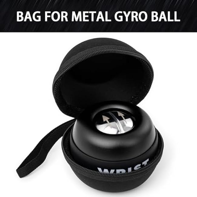 All-Metal Power Gyro Ball with Ball Bag,Hand Wrist Forearm Trainer and Strengthener for Exercise Joint and Muscle,Gyro Ball Wrist Exerciser