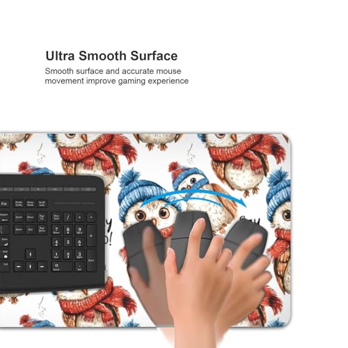 Tapis de bureau imprimé chouette pour décorer votre espace informatique