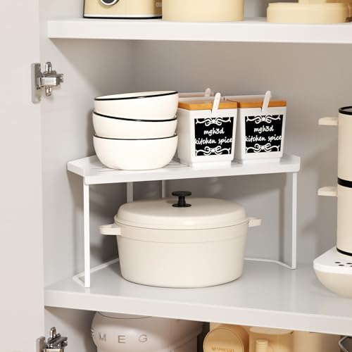 SHBaizoy Stapelbar Küchenschrank Organizer,Metalle Eckregal Küchen Organizer,Badezimmer Lagerung...