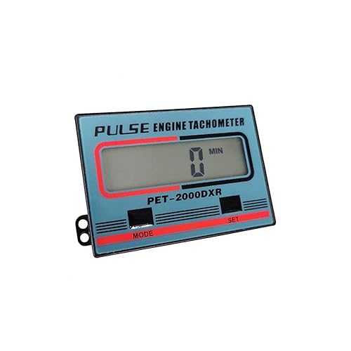 Miniatura 7 de Gexmil Tacómetro de inducción digital manual, tacómetro de 2 tiempos y 4 tiempos para motores pequeños, tacómetro de pantalla LCD para motosierras y