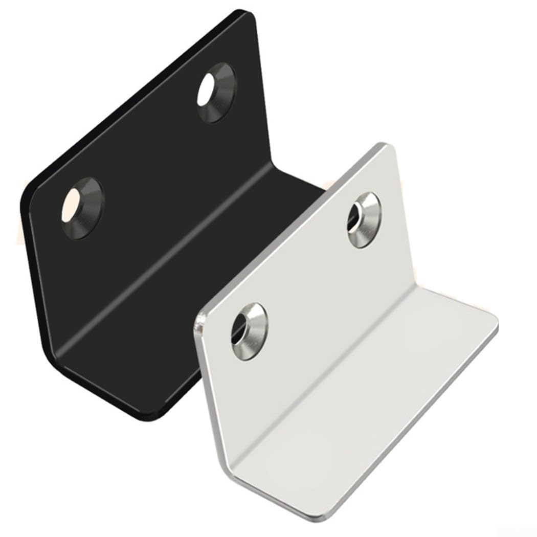 Imanes de puerta ultrafinos, cierre magnético de acero inoxidable para armario, puerta corredera, cierre magnético (50 unidades, negro)