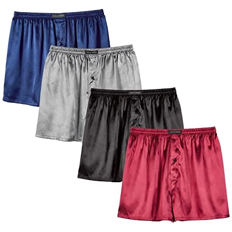 Men's Satin Boxer Briefs Pack with Fly Cover