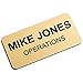 Providence Engraving Badges- Durable Personalized Acrylic Name Tag with 3 Lines of Custom Text and Pin Backing, 1.5