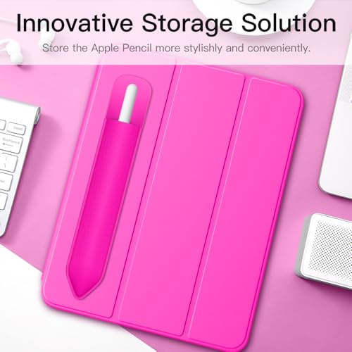 Image of MoKo Adhesive Pencil Case Holder Sticker for Apple Pencil, Pitaya Red | Elastic Pencil Pocket Pouch, Adhesive Sleeve, Attached to iPad Case, For Pro /USB-C /1st /2nd Gen and Similarly Stylus Pens