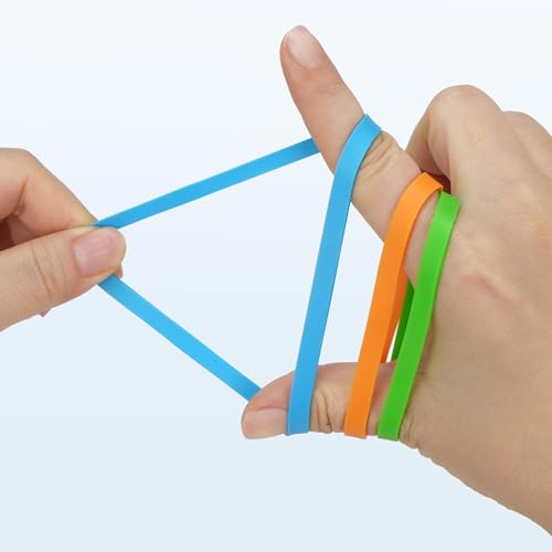 Bandes en caoutchouc épaisses LotFancy taille 64 | Élastiques de bureau 200g colorés - 6