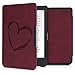 Produktbild kwmobile Schutzhülle kompatibel mit Tolino Shine 3 - Hülle Kunstleder eReader - Herz Brush Dunkelrot