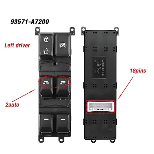 Interrupteur vitre électrique Kia Forte bouton commande principal 2014-2018 - 3