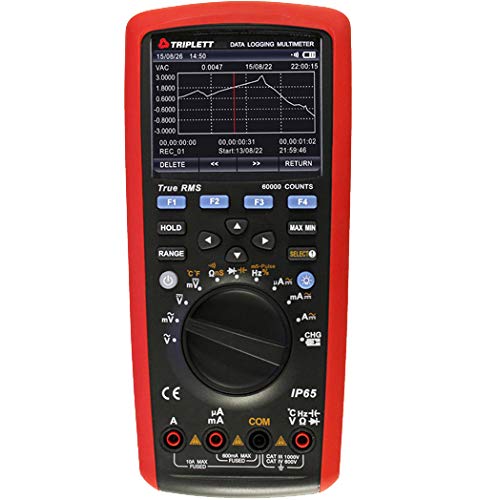 Triplett 9065 True RMS Data Logging Multimeter with Dual Temperature Measurement