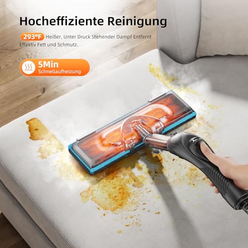 SOKTNEU Dampfreiniger, Mehrzweck-Dampfreiniger für alles mit 16 Zubehörteilen, Handdampfreinige Boden, Beseitigt Fett Küche Auto Fenster Sofa Polstermöbel - Detailansicht 2 | Bodendampfreiniger