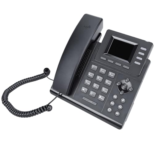 Téléphone IP 4 lignes avec écran LCD couleur et double ports Ethernet pour bureau
