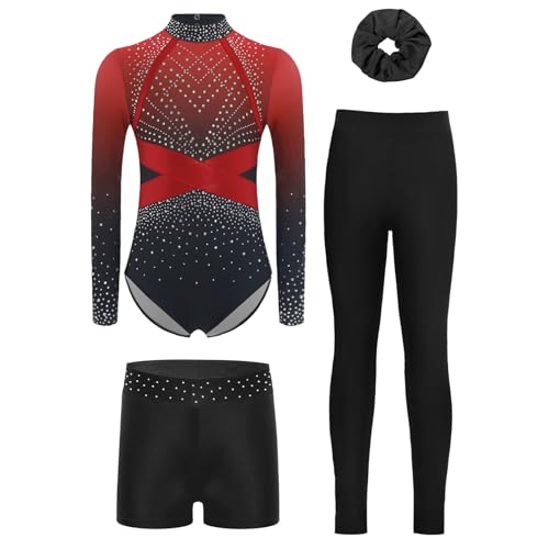 Ensemble gymnastique bambina avec body de danse classique, collants et ruban cheveux