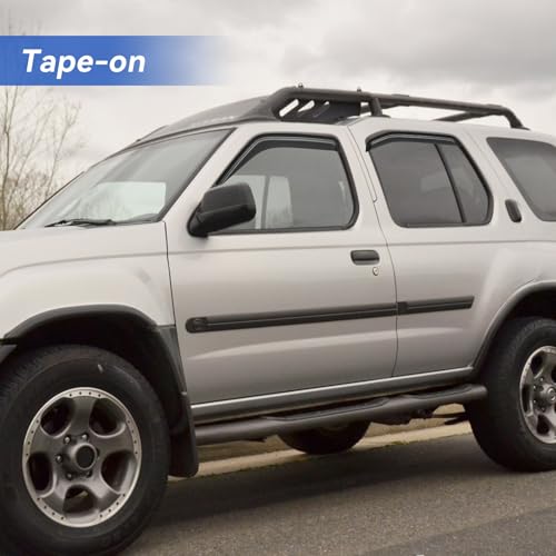 Image of Window Visors Rain Guards for 2000 2001 2002 2003 2004 Nissan Xterra, Out-Channel Window Vent Wind Deflectors Visors Shades for 00 01 02 03 04 Nissan Xterra