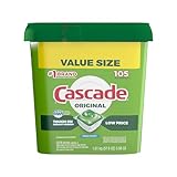 Cascade Dishwasher Pods, Actionpacs Dishwasher Detergent, Original Fresh, 105 Count