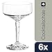 Produktbild Leonardo Spiritii Cocktail-Schalen, Cocktail-Glas mit Stiel im Facettenschliff, spülmaschinenfeste Digestif-Gläser, 6er Set, 200 ml, 022743