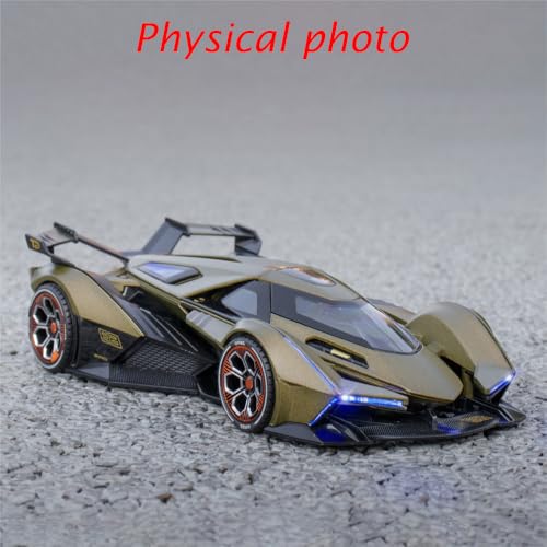Auto de juguete deportivo Lambo V12 1:22 Verde con luz y sonido miniatura 6