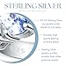 HIDDEN GEMS JEWELRY HGJ 1 Ct Sterling Silver Oval Shape Blue Tanzanite with White Zircon Band Ring Size 5-10
