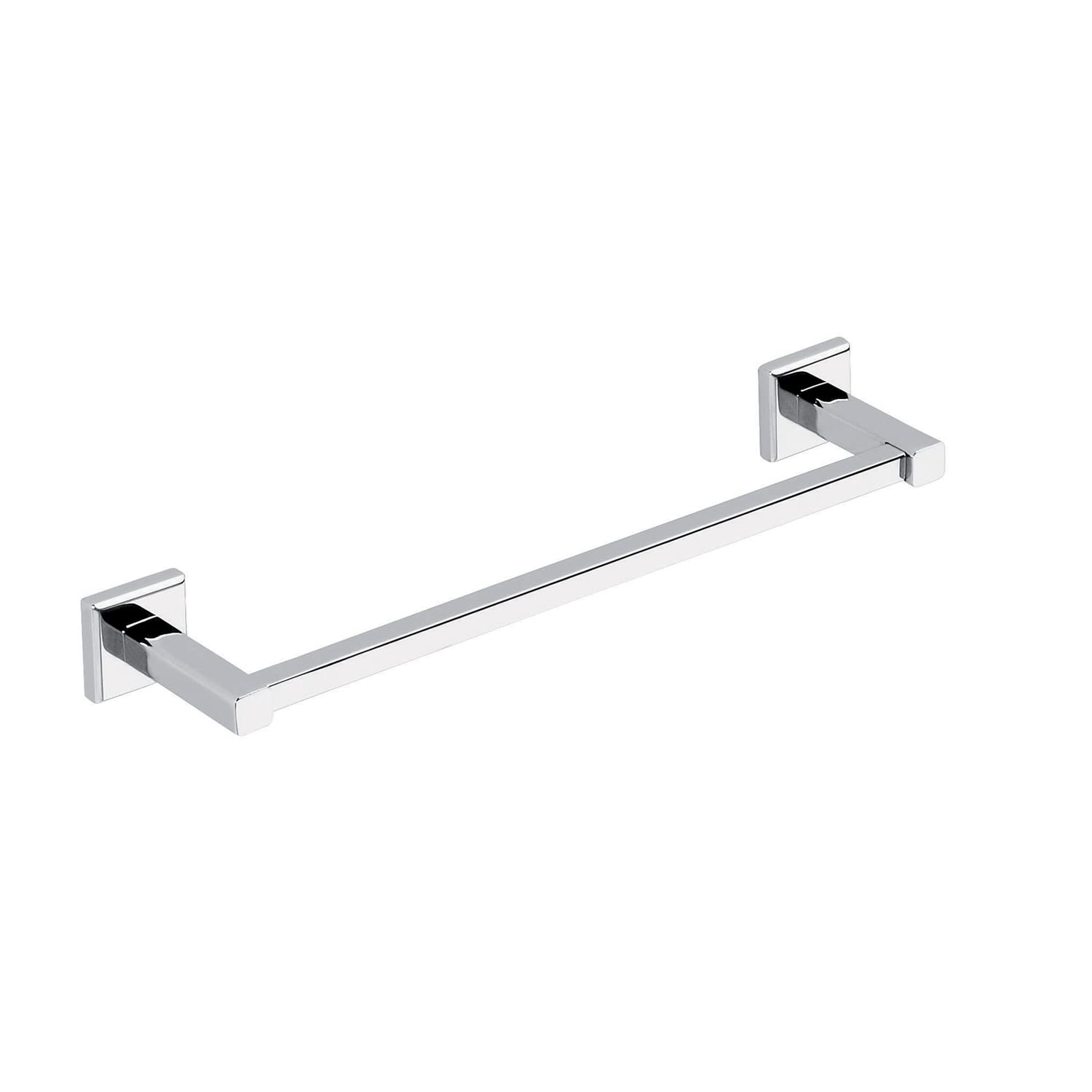 GEDY | Colorado Bathroom Towel Holder in Stainless Steel and Cromall, Towel Rail Fixable with Screws or Glue, Weight Supported 7 kg, Chrome, 4.3 x 35.5 x 7.5 cm