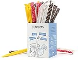 pajitas comestibles amazon Pajitas comestibles Maxifiestas pack 200 Pajitas comestibles , 4 sabores, 50 lima, 50 manzana, 50 fresa y 50 limon