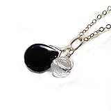 [ブルーコーン] パワーストーン ペンダント 14KGF モリオン黒水晶 ＆ ２０種類の天然石 ツインペンダント 品 最強の魔除け 誕生石 幸運 開運 運勢ＵＰ 14KGF使用 レディース メンズ ギフト プレゼント ペンダントトップのみ チェーンなし (水晶)