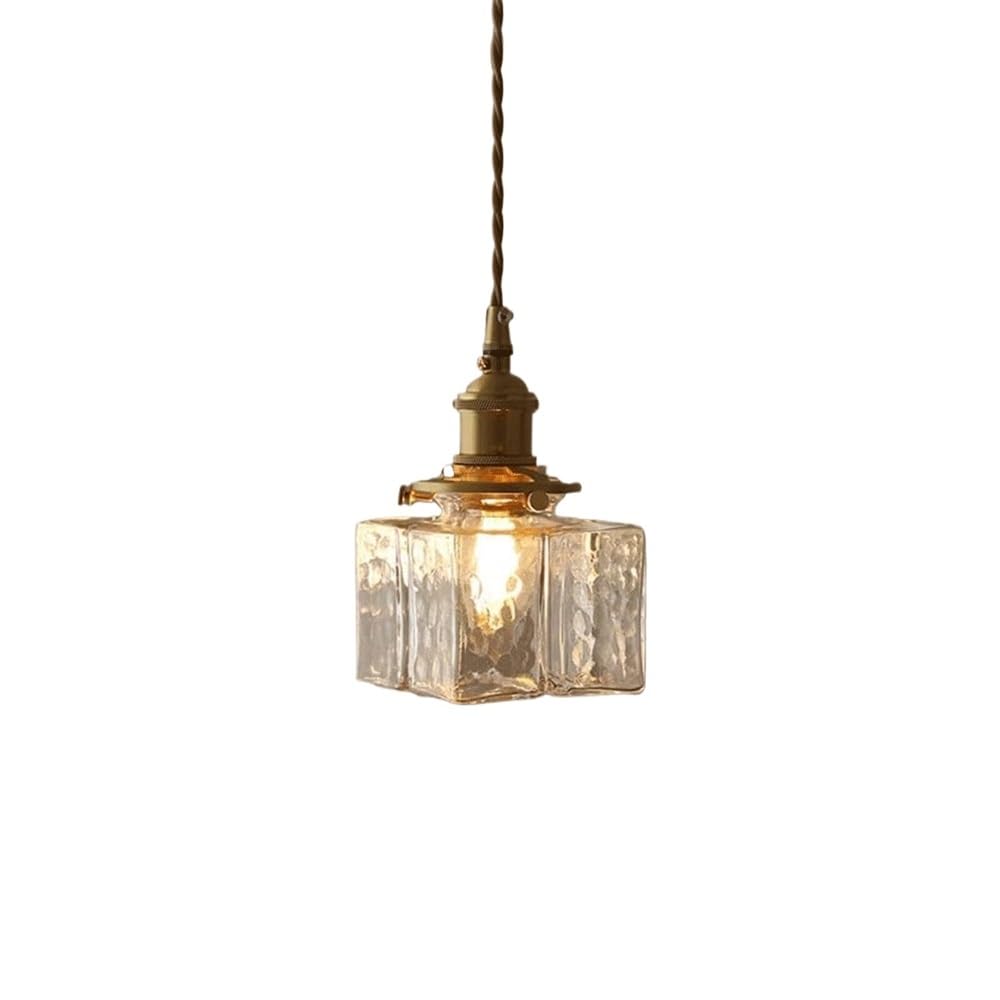 Carré en verre LED éclairage doux effet martelé