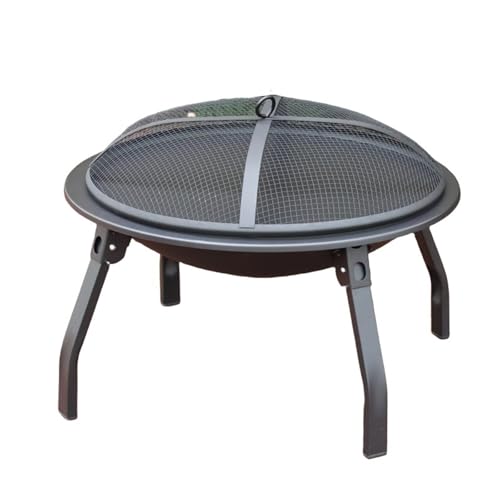 Brasero de hierro plegable portátil para quemar leña, cuenco de fuego al aire libre para patio trasero, jardín, camping, picnic, incinerador, hoguera