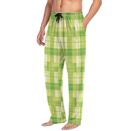 GuoChe Mens Cotton Pajama Bottoms Pyjamas Men with pockets for Summer Xmas Gifts Small4