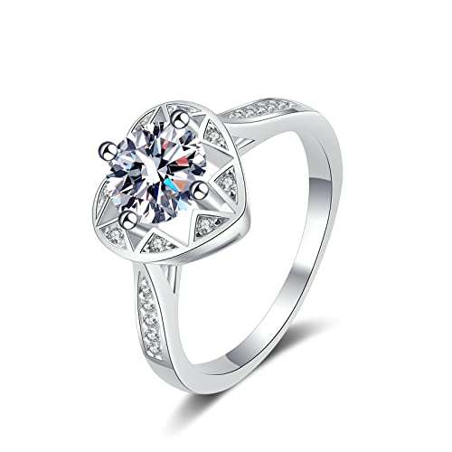Bague Moissanite 1ct en argent 925 éclat exceptionnel et design élégant