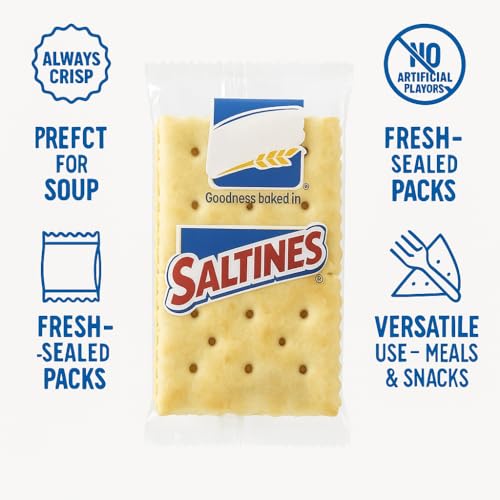 Saltine Crackers, 2 Count Packs (100 Pack) | Individually Wrapped Bulk Crackers for School, Office, Travel & Pantry | Classic Lightly Salted Crackers, Fresh & Portion-Controlled Snacks - image 6