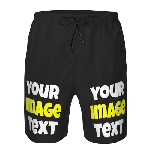 Custom Shorts Your Design Here Custom Mens Swim Trunks Gifts for Mens Swim Trunks Customized Picture Beach Short2