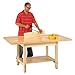 Diversified Woodcrafts W-7236L Solid Maple Wood Bench with Plywood Shelf, Maple Top, 72" Width x 30-3/4" Height x 36" Depth