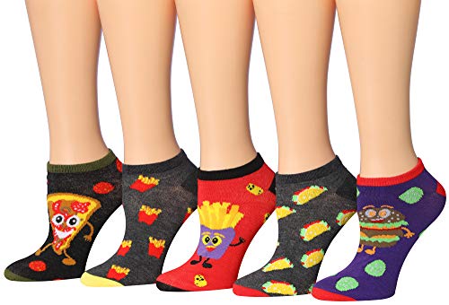 Tipi Toe Feminino 20 Pares Colorido Modelado Corte Baixo/Sem Mostrar Meias Wl37-Ab 9-11 Fast Food E