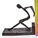 Danya B. Men Pushing Metal Bookend Set. Iron Metal Art for Home and Office Decor – Decorative bookends for Shelves. Perfect Accents for Your Book Shelf or Coffee Table Book Organization