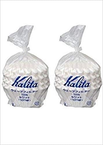 Twin Pack Kalita 22212 Wave Filters, 185, Pack of 200 total, White (Japan Import)