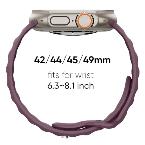 Image of Sport Bands 6-Pack Compatible with Apple Watch Ultra 3 /2 Band 49mm 46mm 45mm 44mm 42mm, Wide Soft Silicone Wristbands Waterproof Strap Men for iWatch Series 11 10 9 8 7 6 5 4 3 SE Ultra