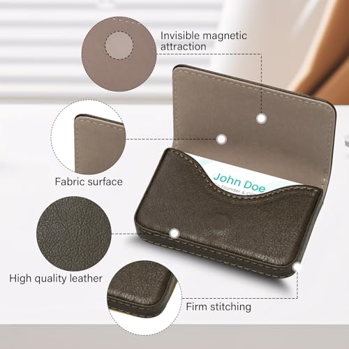 Image of RFID Blocking Wallet - Minimalist Leather Business Credit Card Holder (A65-01)