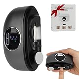 Cortauñas Electrico y Pulidor 3 en 1, 3 Velocidades Ajustable Cortauñas Electrico Pies con Luz LED y Recipiente, Recortes de Uñas, Seguro y Silencioso para Bebés, Personas Mayores y Adultos (Negro)