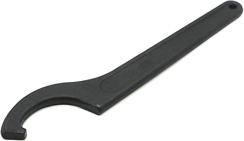 LingGan Llave inglesa de gancho C para tuerca redonda de 2.165-2.441 in, herramienta de llave de gancho ajustable negra, herramientas de mano de