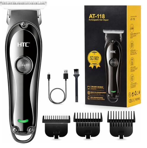 Image of GLAKER Professional Beard Trimmer for Men | Cordless Hair & Beard Trimmer | Precision Grooming Kit with Adjustable Comb | Rechargeable Beard & Mustache Trimmer (GOLD)