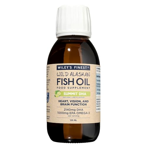 DHA liquide contre la fatigue mentale : oméga-3 d'Alaska Wiley's Finest haute absorption