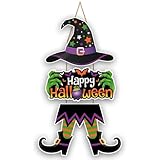 FIESTAS GUIRCA | Letrero de Bruja en 3 Partes para Pared, Puerta, Ventana (55 cm) - Decoración de Halloween y Fiestas de Terror - Ideal para Celebraciones y Eventos - Multicolor